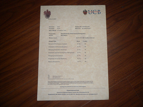 最新:伯明翰城市大学（BCU）毕业证书样本